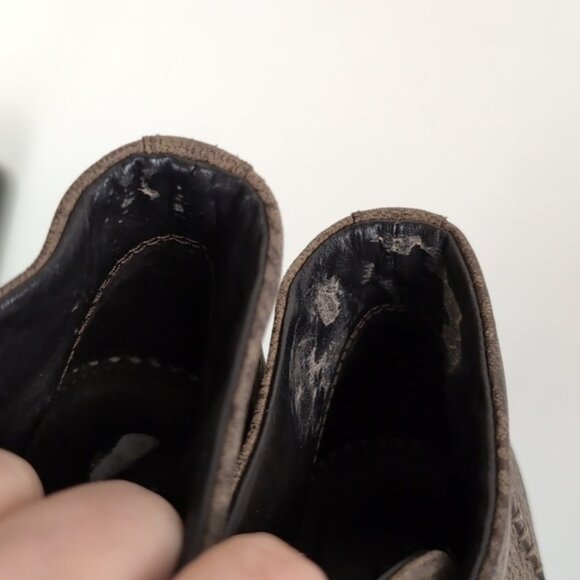 Rag & Bone Odval Brown Distressed Wedge Heel Booties Leather Lace Up Chukka - Picture 9 of 14